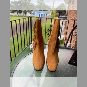 Tan Fringe Boots
